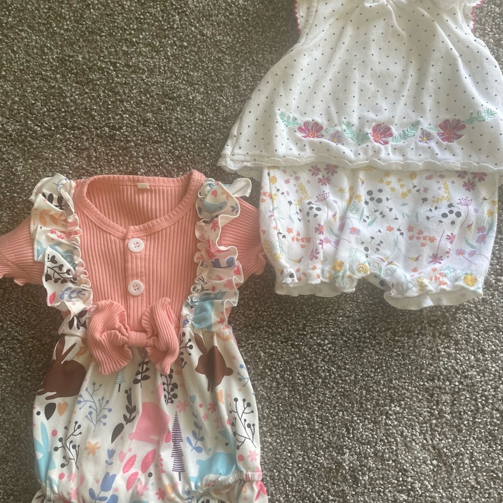 Floral Baby Romper Set